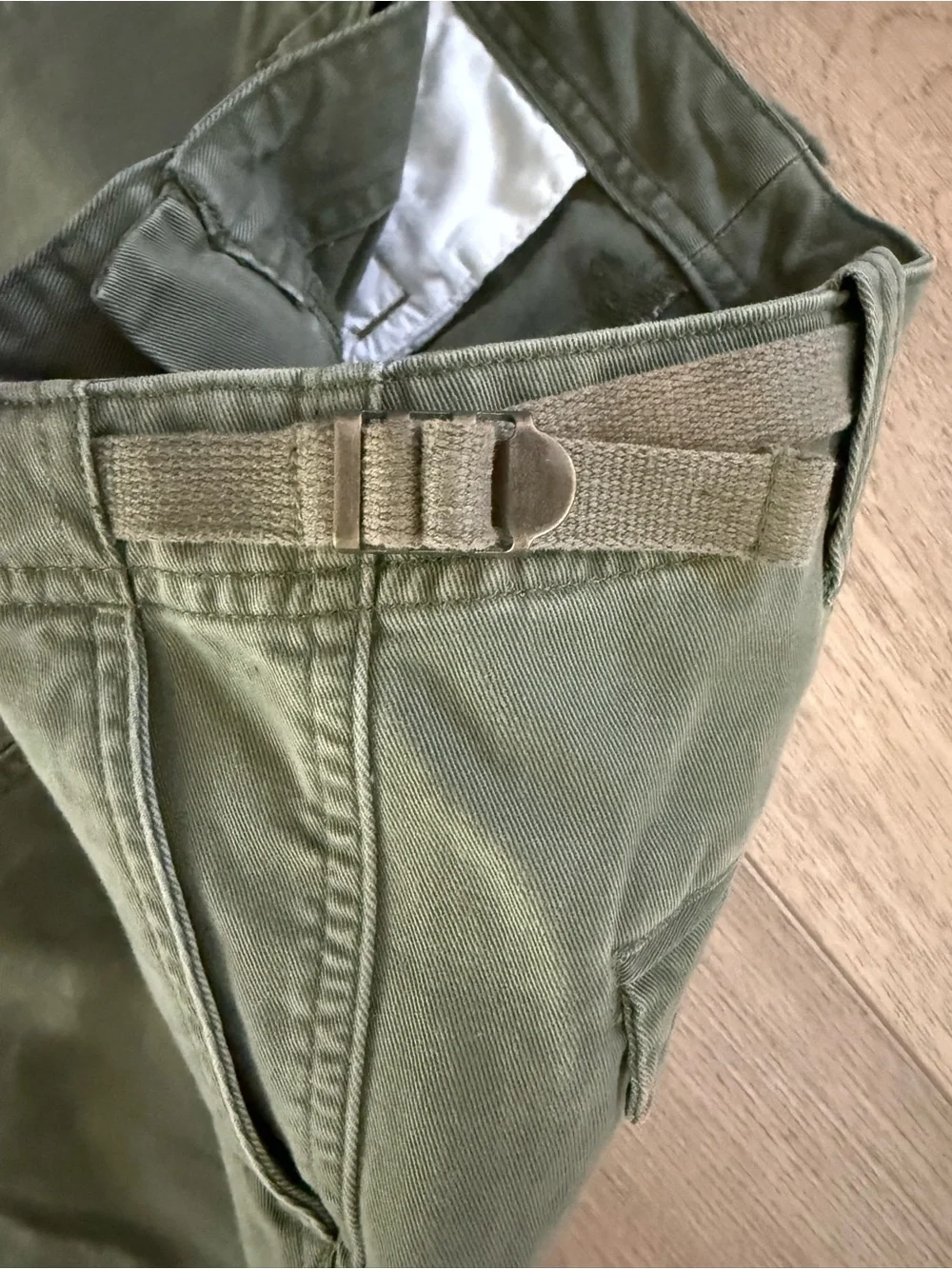 Polo Ralph Lauren Boys Olive Classic Chino Pants Adjustable Waist Size 12